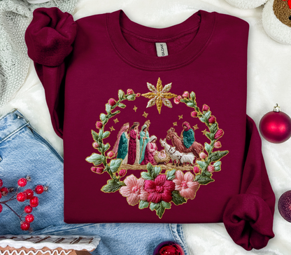 FRENCH KNOT NATIVITY