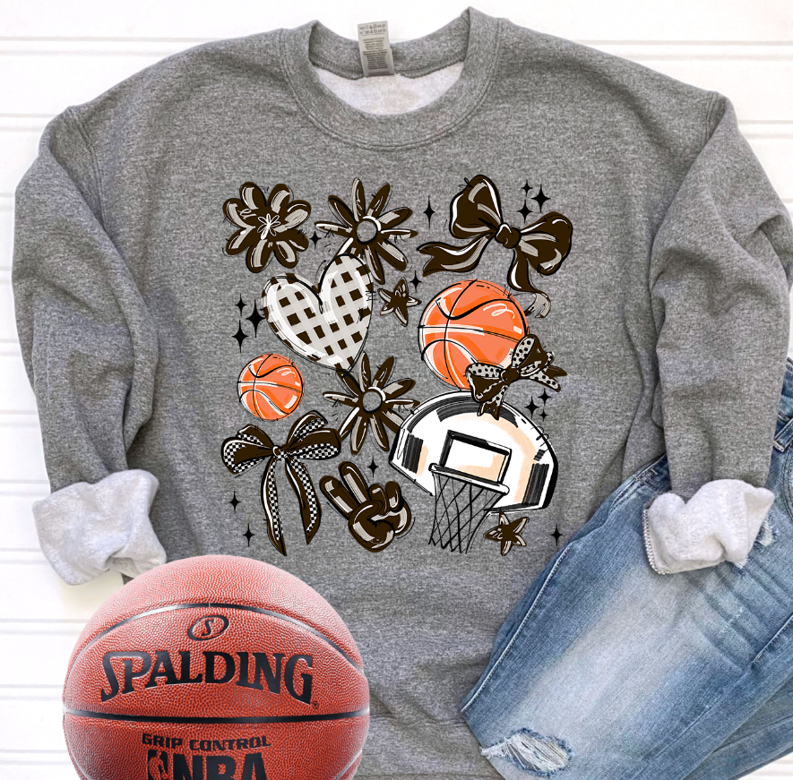 BROWN PLAY BALL BASKETBALL COLLAGE