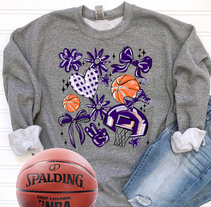 PURPLE PLAY BALL BASKETBALL COLLAGE