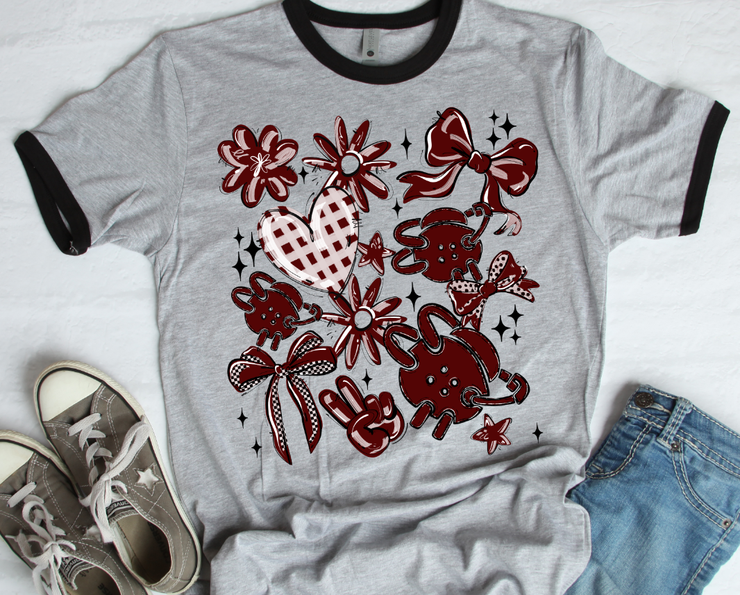 MAROON PLAY BALL WRESTLING COLLAGE