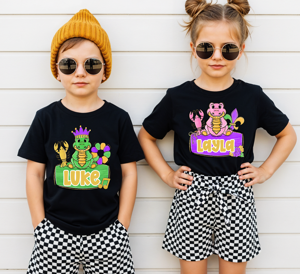 MARDI GRAS NAME PLATE SET