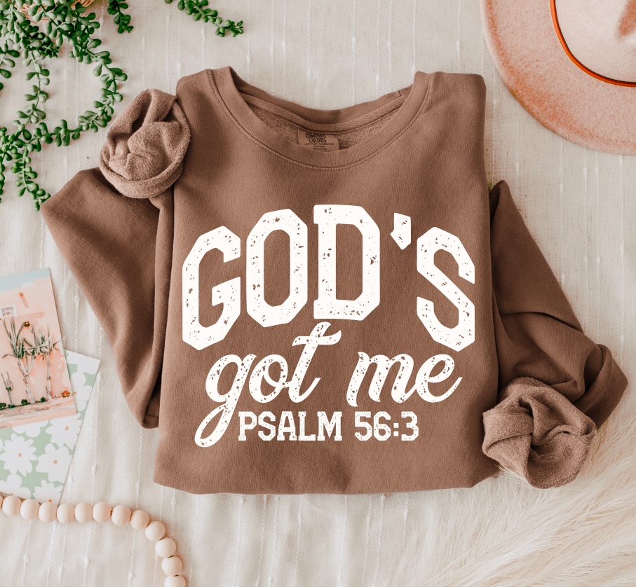 God's Got Me Sublimation PNG - Faith-Based Custom Design for DTF Printing