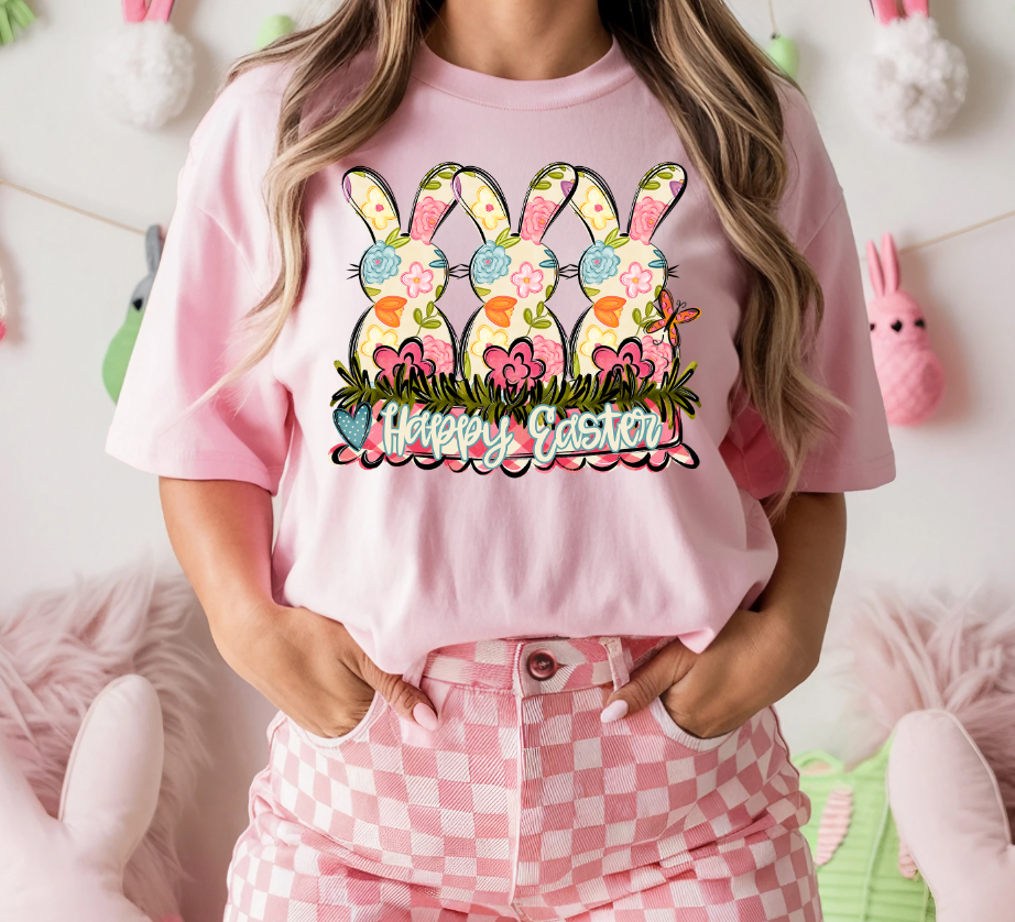 HAPPY EASTER BUNNY TRIO