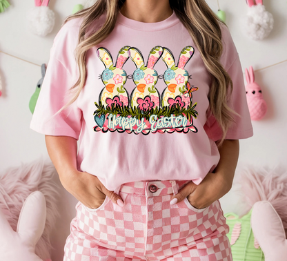 HAPPY EASTER BUNNY TRIO