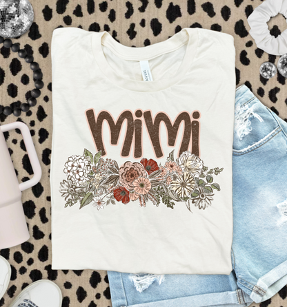 VINTAGE FLORAL NAMES MIMI