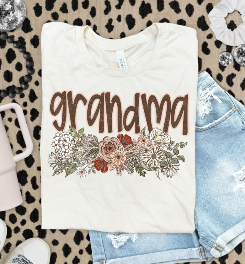 VINTAGE FLORAL NAMES GRANDMA