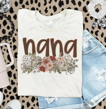VINTAGE FLORAL NAMES NANA