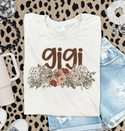 VINTAGE FLORAL NAMES GIGI