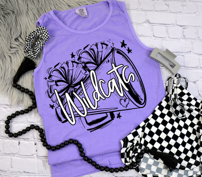 SKETCHY CHEER MEGAPHONE AND POMS