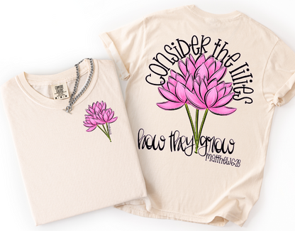 CONSIDER THE LILIES - INCLUDES POCKET PNG