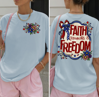 FAITH FIREWORKS AND FREEDOM WITH POCKET DESIGN