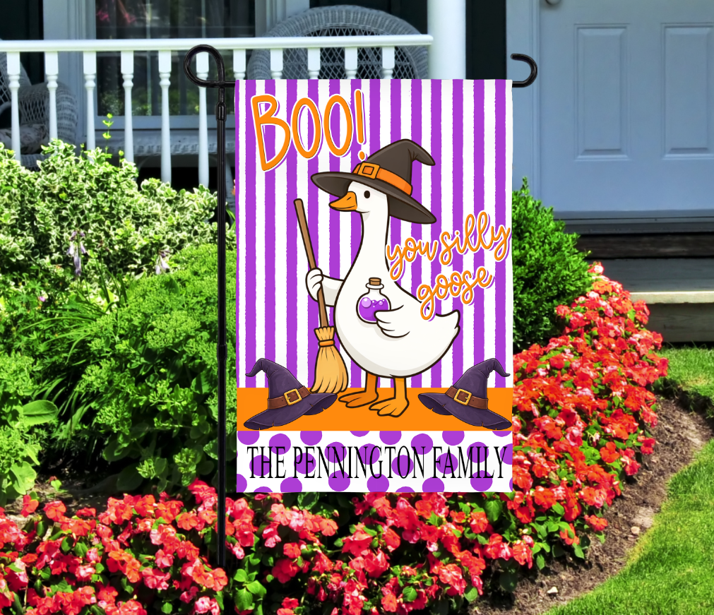 PORCH GOOSE GARDEN FLAG HALLOWEEN