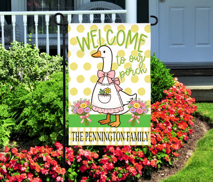 PORCH GOOSE GARDEN FLAG SPRING