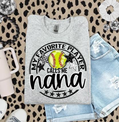 SOFTBALL MY FAVORITE PLAYER BLANK