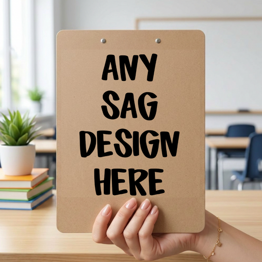 Personalized Hardboard Clipboard | Custom Teacher, School, Mascot or Monogram Design