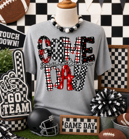 GAME DAY WORD ART RED