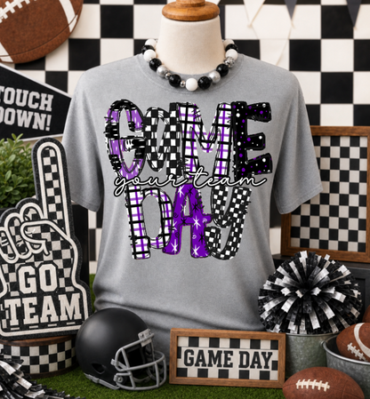 GAME DAY WORD ART PURPLE