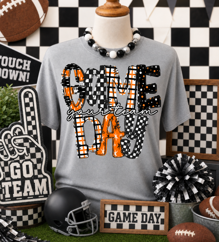 GAME DAY WORD ART ORANGE
