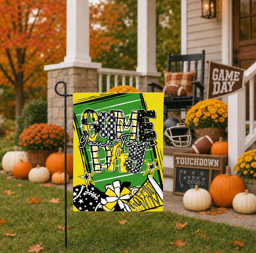 GAME DAY GARDEN FLAG YELLOW
