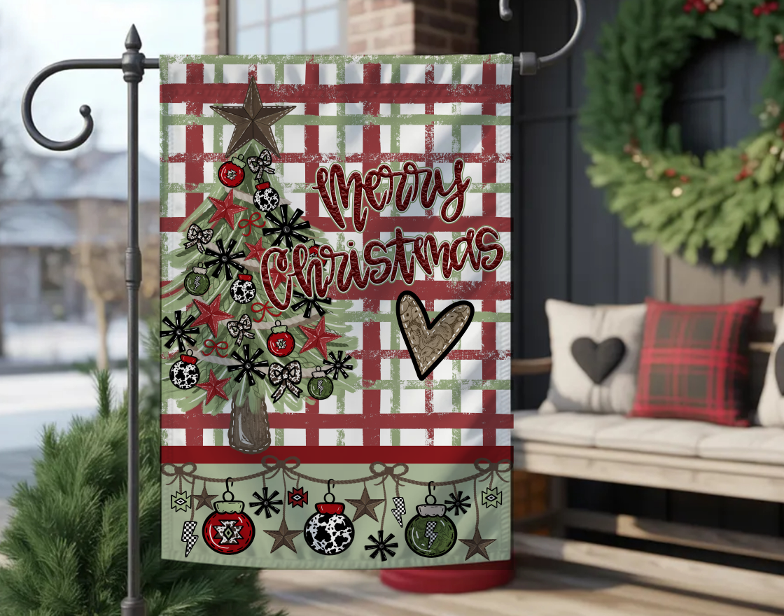 MERRY CHRISTMAS COUNTRY GARDEN FLAG