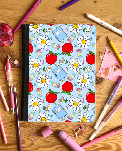 DAISY SCHOOL PAPER SET - INCLUDES 12 X 12 SEAMLESS, COMPOSITION COVER, 20 OZ TUMBLER WRAP AND BOOKMARK FILE