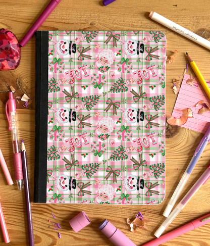 PINK CHRISTMAS PAPER SET - INCLUDES 12 X 12 SEAMLESS, COMPOSITION COVER, 20 OZ TUMBLER WRAP AND BOOKMARK FILE