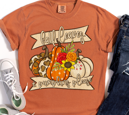 Fall Leaves and Pumpkins Please