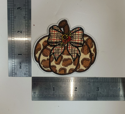 Pumpkin with Bow Hat Patch