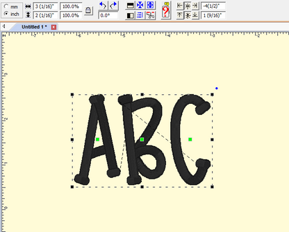 Funky Serif Alphabet Machine Embroidery Design [DST]