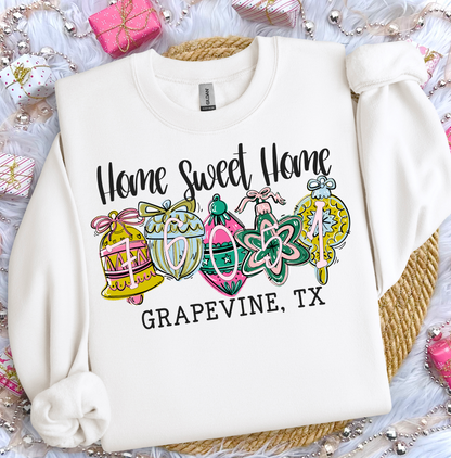 HOME SWEET HOME CHRISTMAS ORNAMENTS WITH NUMBERS