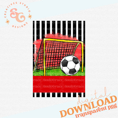 Team Spirit Soccer Garden Flag RED