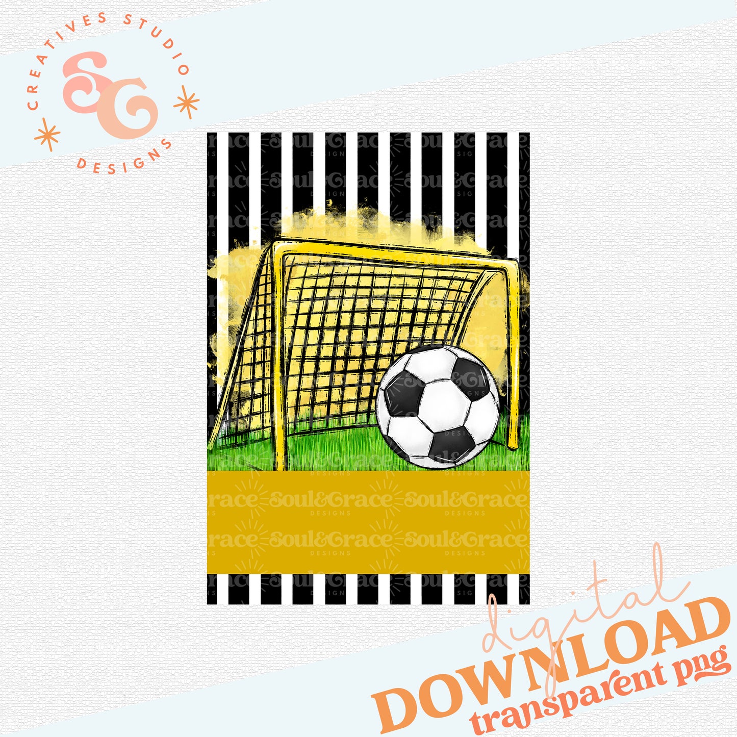 Team Spirit Soccer Garden Flag YELLOW