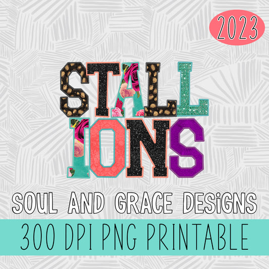 Stallions Faux Applique