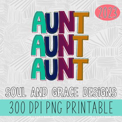 Stitched Occupations AUNT