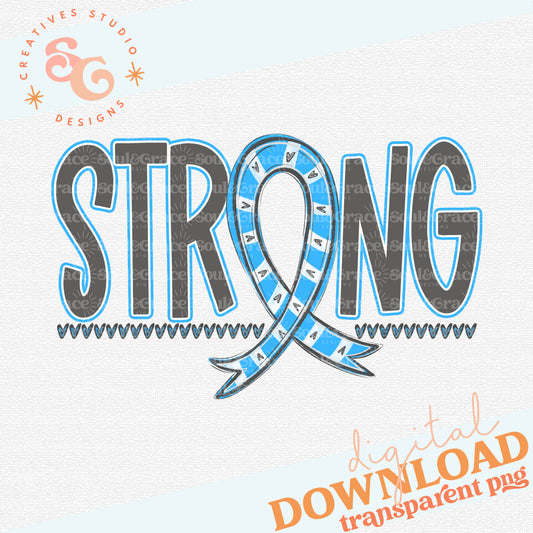 Awareness Ribbon BRIGHT BLUE