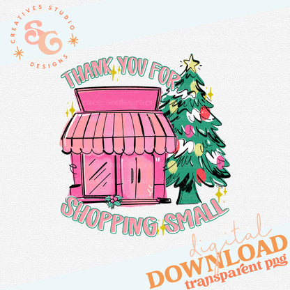 THANK YOU FOR SHOPPING SMALL CHRISTMAS BOUTIQUE WITH OFFSET