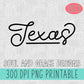 Hand Lettered Texas