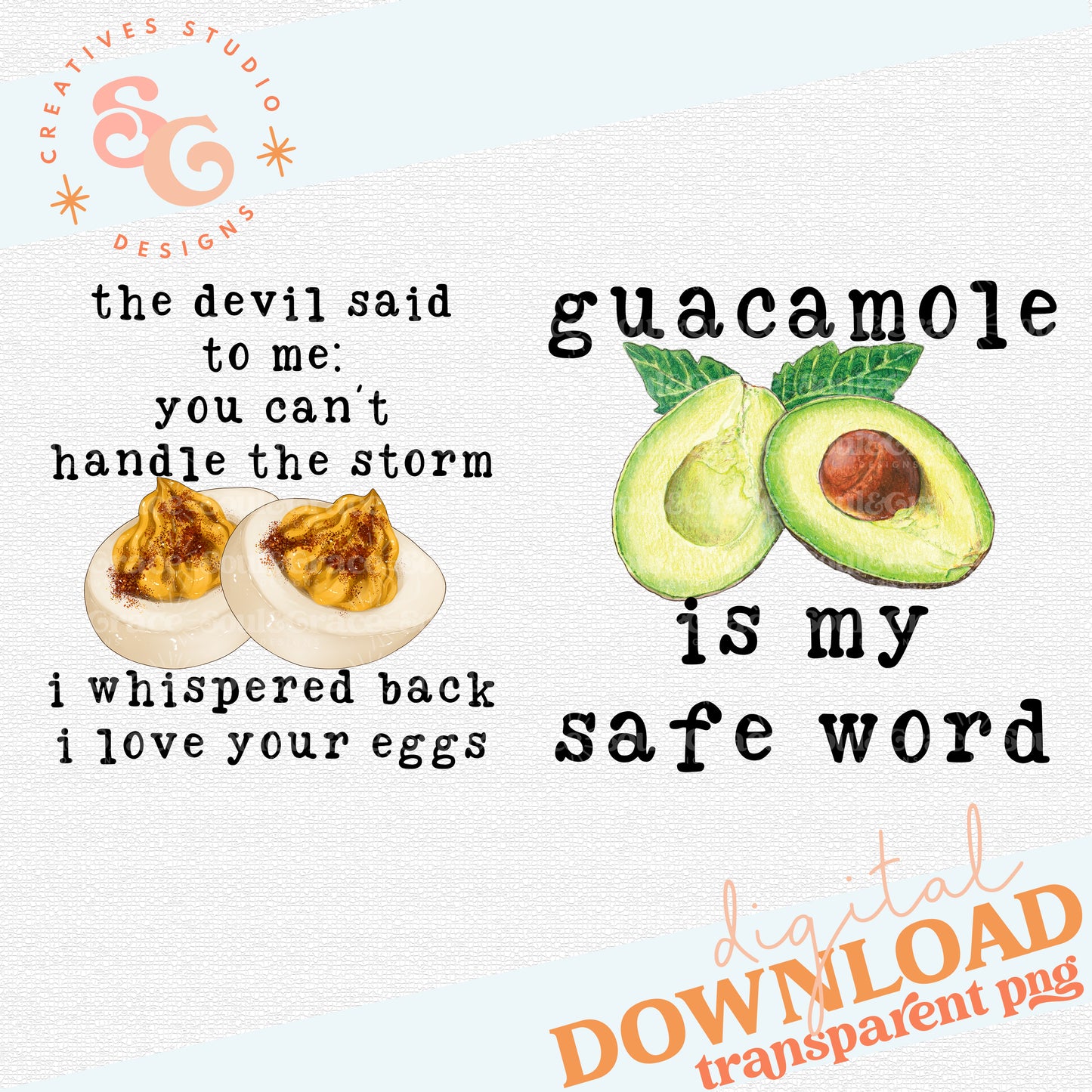 The Devil Whispered & Guacamole Tea Towel Set