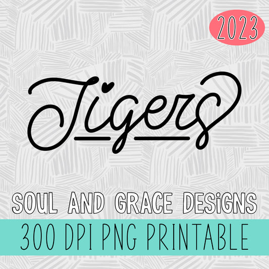 Hand Lettered Tigers
