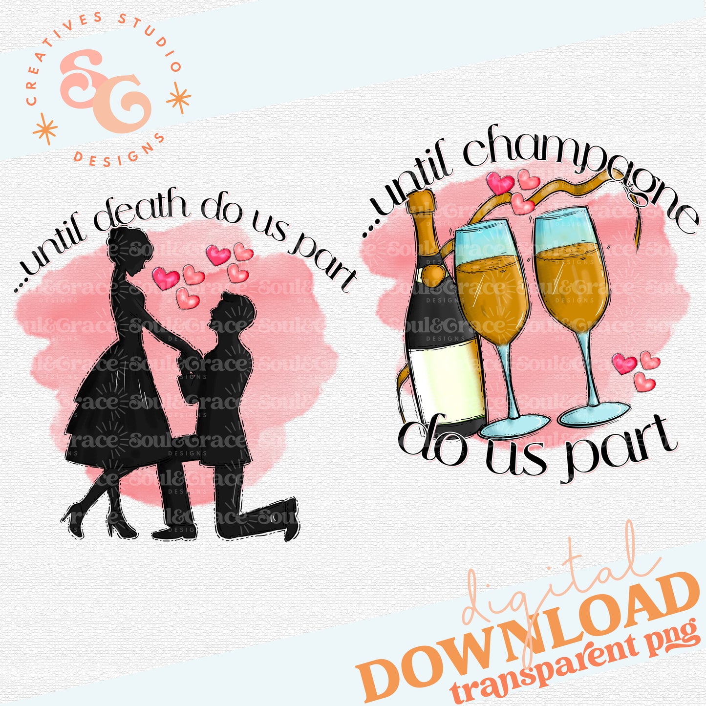 Until Champagne Do Us Part Bridal Party Bachelorette Set