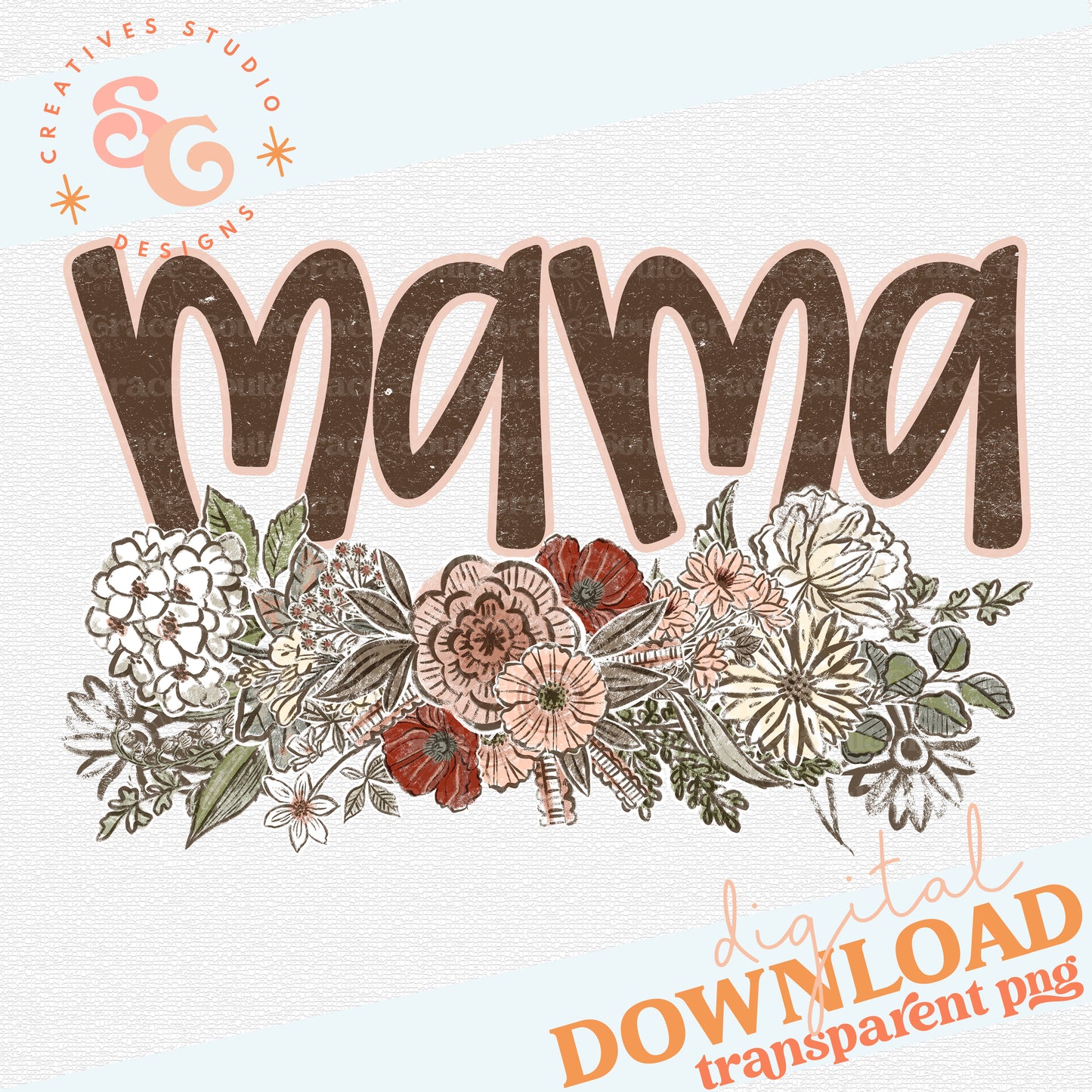 VINTAGE FLORAL NAMES MAMA