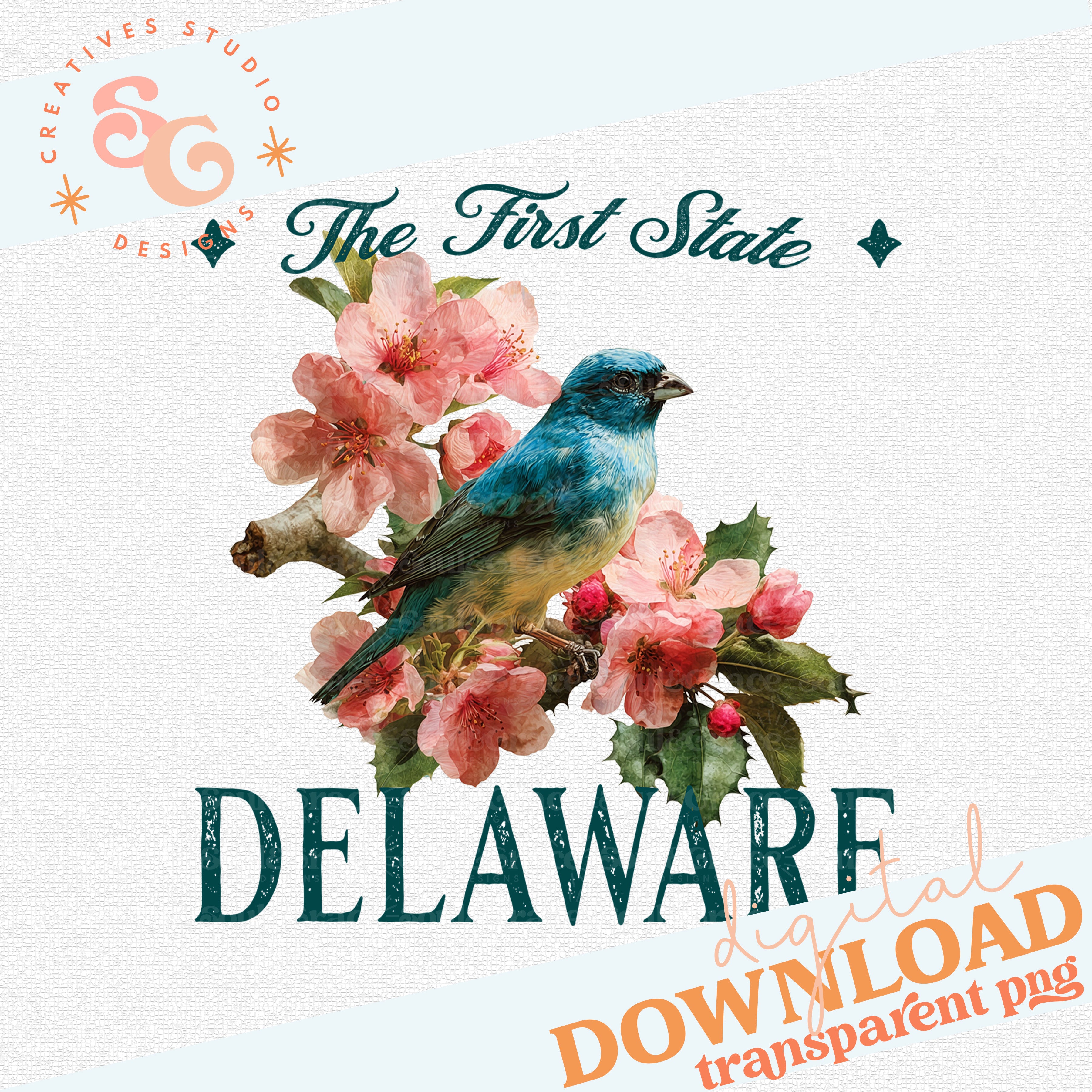 Delaware Design VINTAGE STATES DELAWARE – Soul & Grace Designs