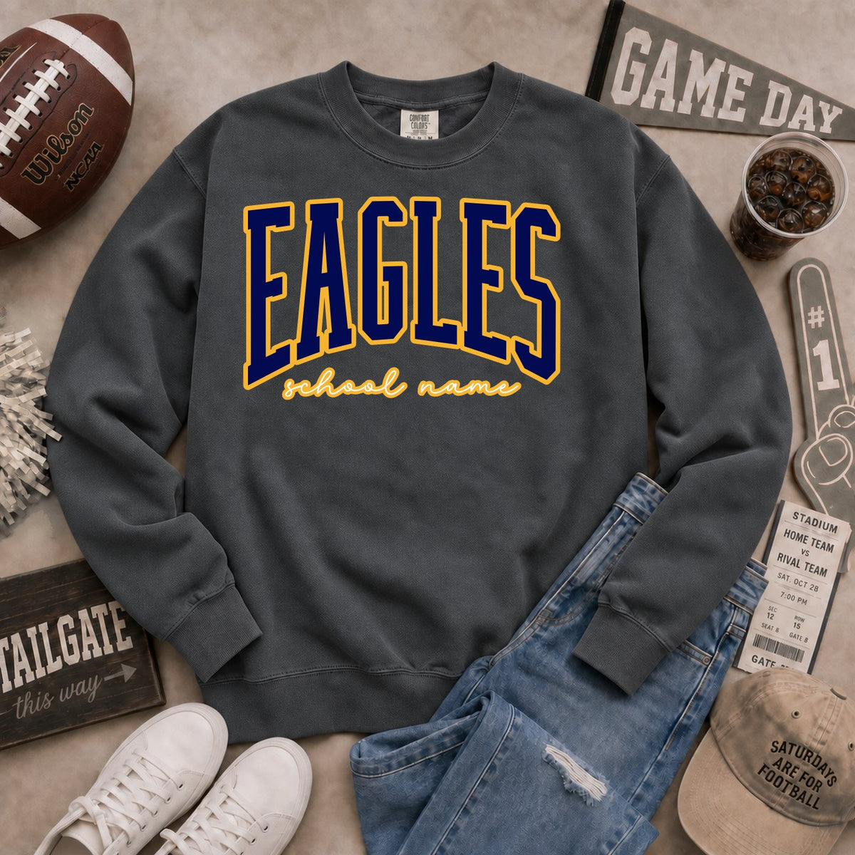 Custom Varsity Arch Design PNG