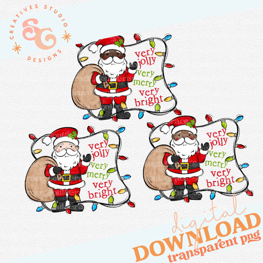 Very Jolly Santa - Three Versions Included