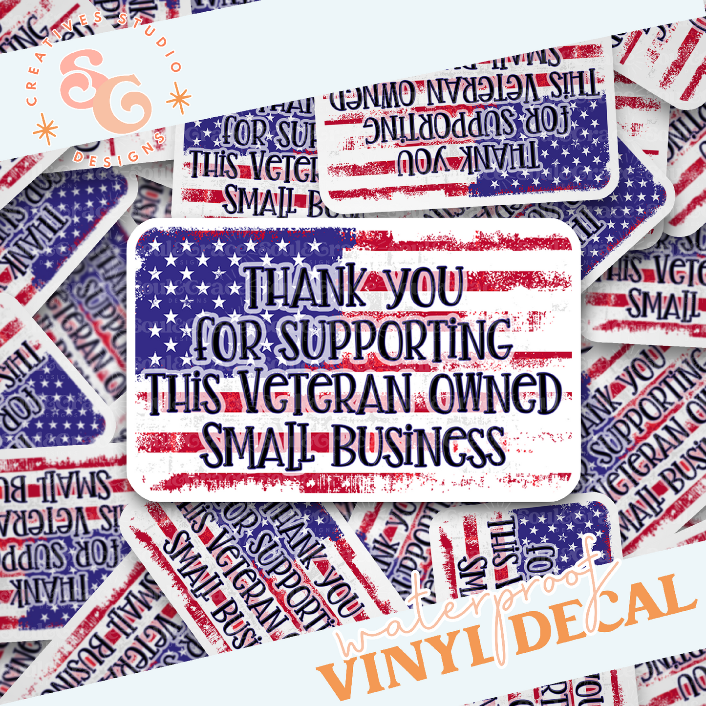 Veteran Owned Small Business Sticker Vinyl Decal