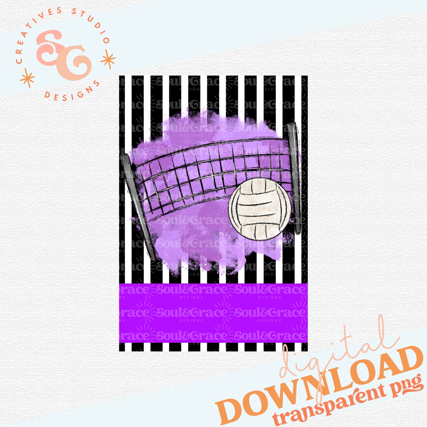 Volleyball Garden Flag Yard Sign - Purple