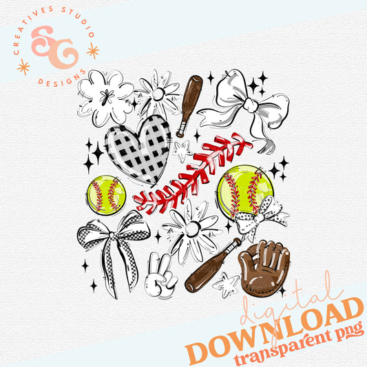 WHITE PLAY BALL COLLAGE SOFTBALL