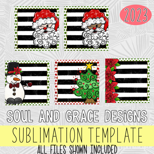 Whimsical Christmas Tags - Santa, Tree, Snowman - Ornaments