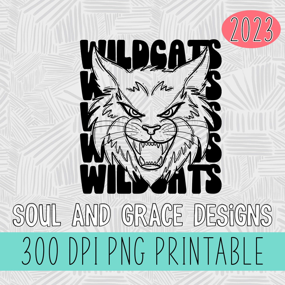 Wildcats Stacked Mascot – Soul & Grace Designs