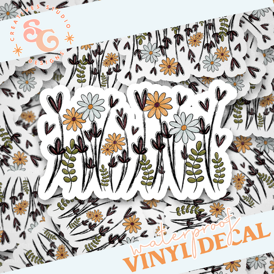 Wildflower Row  Vinyl Decal